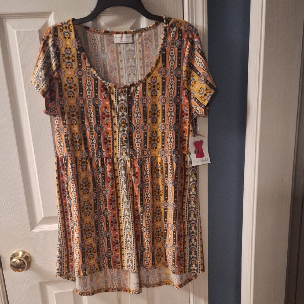 Bobbie Brooks Multicolor Boho Babydoll Dress**